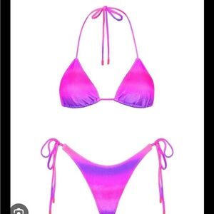ISO PINK/PURPLE OMBRÉ TRIANGL BIKINI
